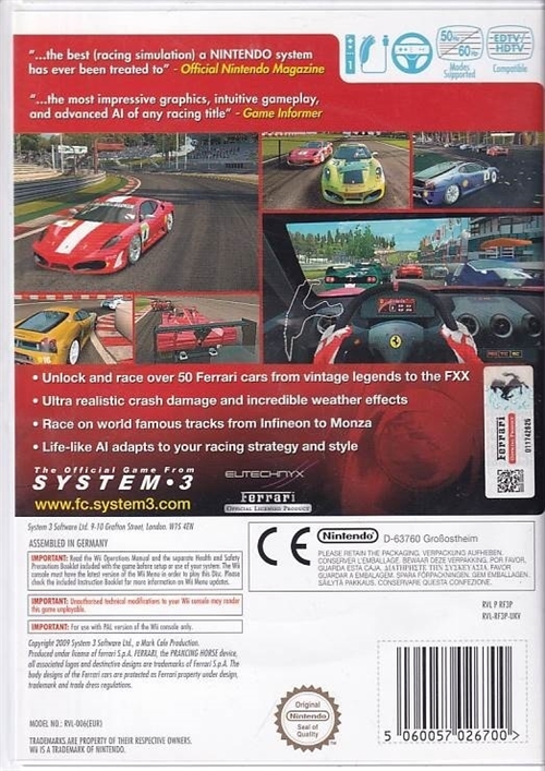 Ferrari Challenge Trofeo Pirelli Deluxe - Nintendo Wii (B Grade) (Genbrug)